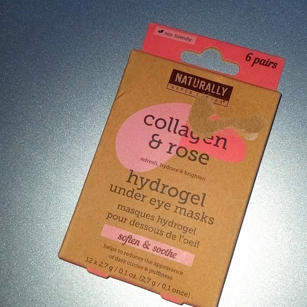 Collagen & Rose Hydrogel Under Eye Masks 6 Pairs Helps Reduce the Appearance of